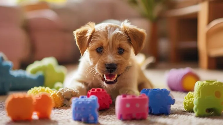 Quando e como apresentar brinquedos aos filhotes de cachorro
