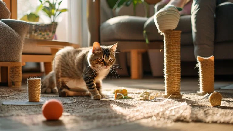 Como treinar seu gato para usar arranhadores e proteger seus móveis