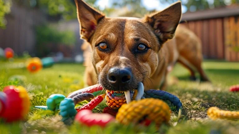 Brinquedos ideais para fortalecer a mandíbula dos cães ativos